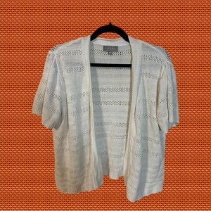 A Laura white short sleeve sweater in size 2X petite